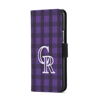 Colorado Rockies Pattern Flip Wallet Phone Case