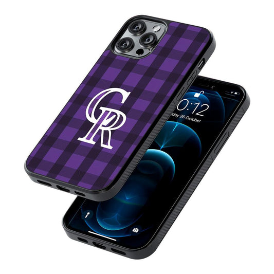 Colorado Rockies Pattern 2D Rubber Phone Case-Oxvistore