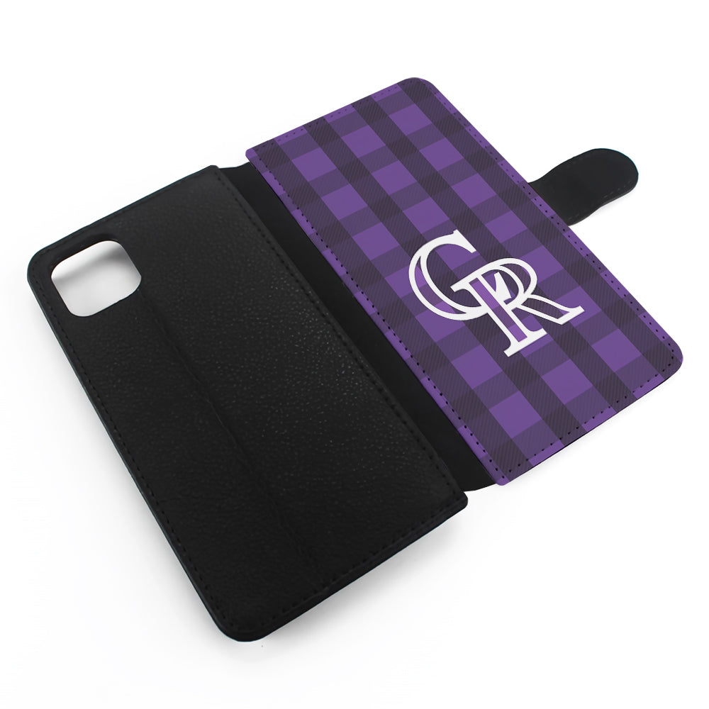 Colorado Rockies Pattern Flip Wallet Phone Case