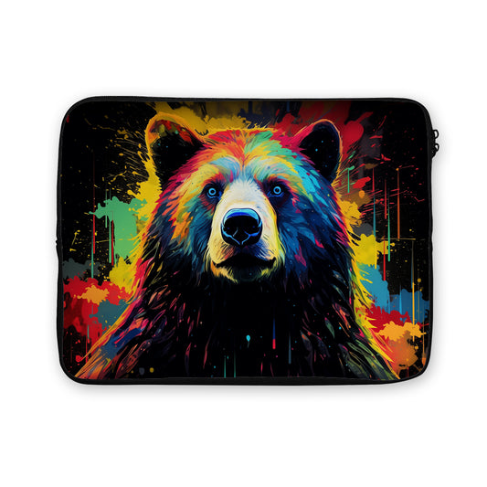 Colorful Abstract Bear Laptop Sleeve Protective Cover