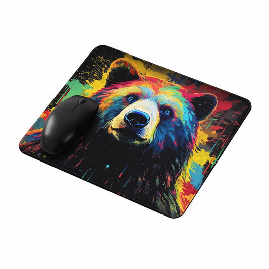Colorful Abstract Bear Mouse Pads-Oxvistore