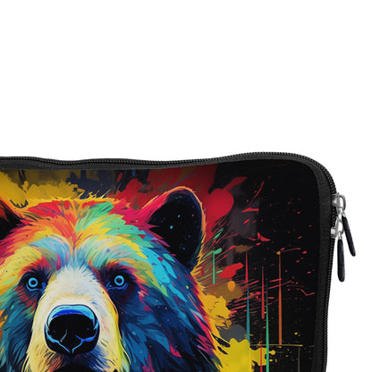 Colorful Abstract Bear Laptop Sleeve Protective Cover