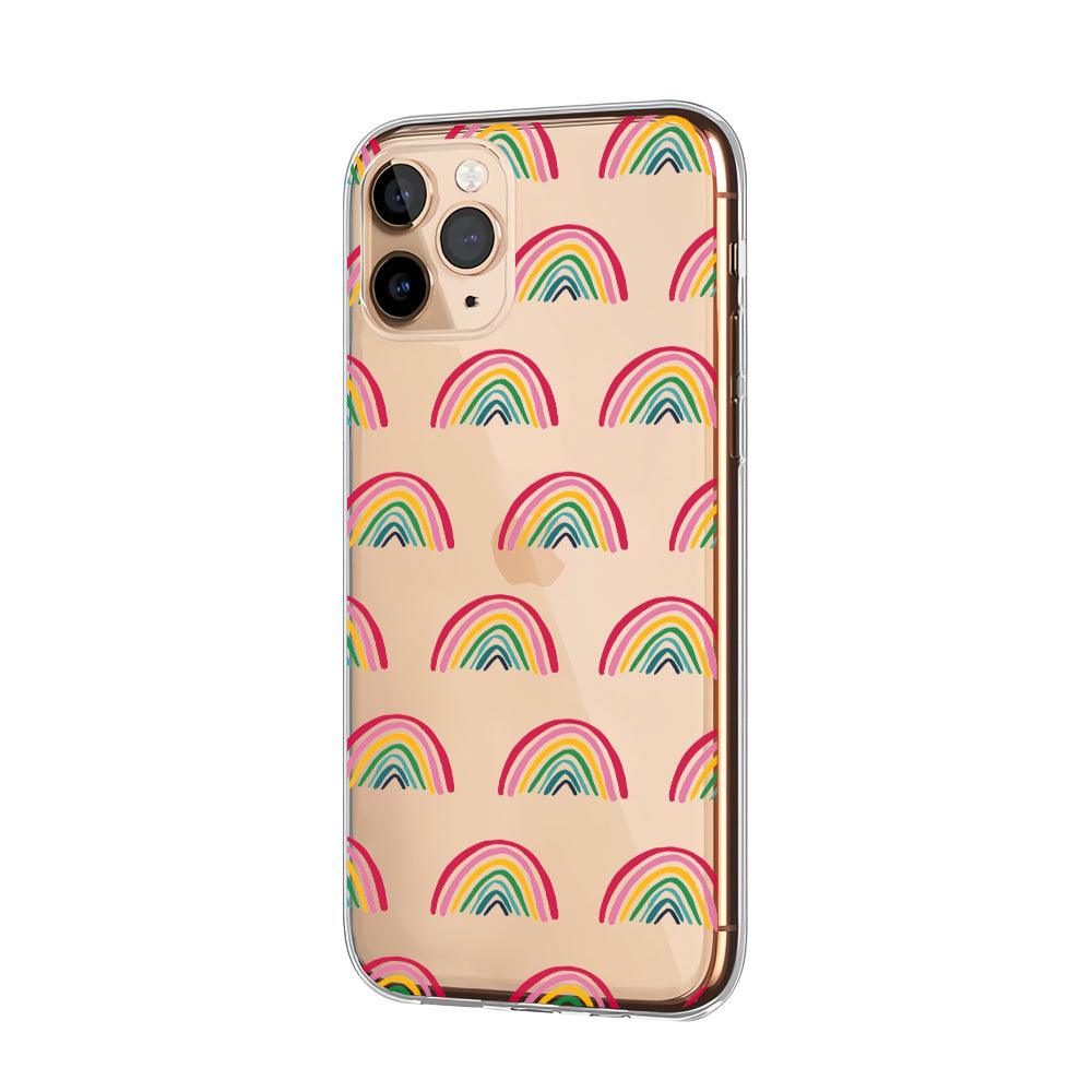 Colorful Arch Rainbow Abstract Clear Soft Case-Oxvistore