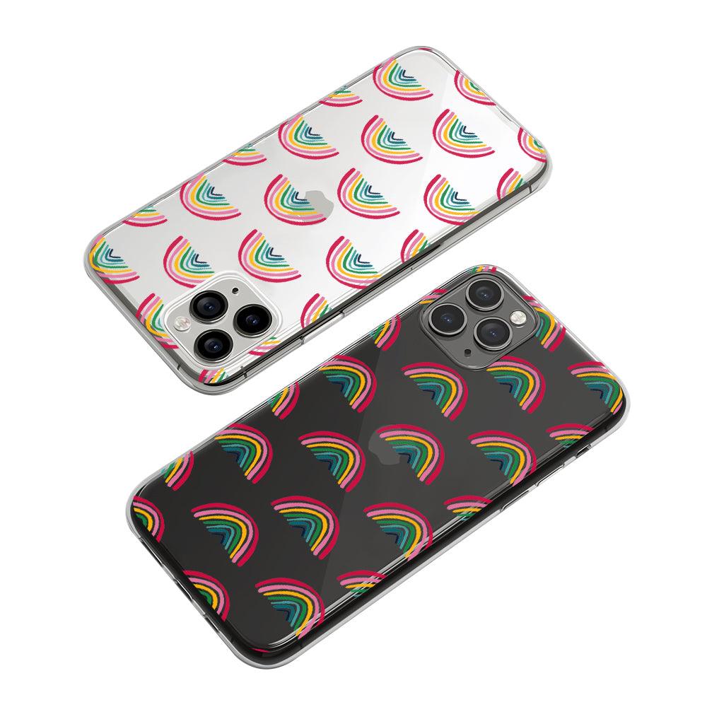 Colorful Arch Rainbow Abstract Clear Soft Case-Oxvistore