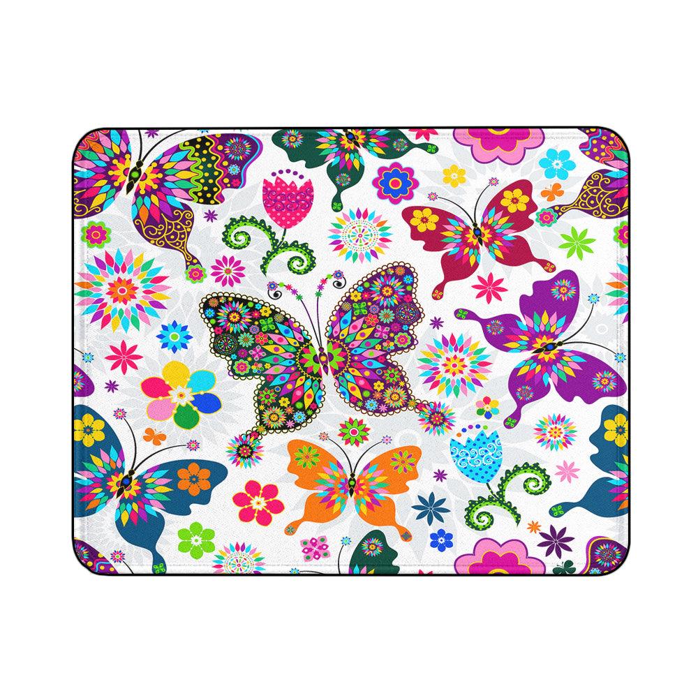 Colorful Butterflies on White Mouse Pads-18x21 CM-Oxvistore