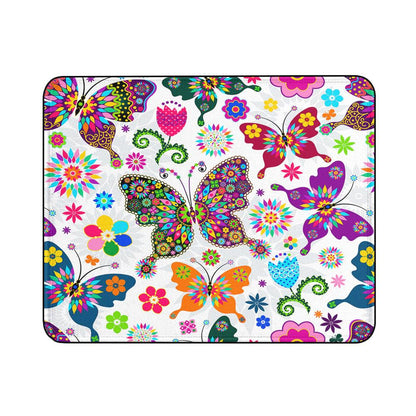 Colorful Butterflies on White Mouse Pads-18x21 CM-Oxvistore