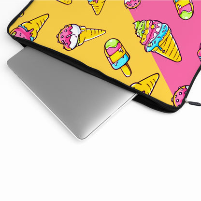 Colorful Ice Cream Cones Laptop Sleeve Protective Cover