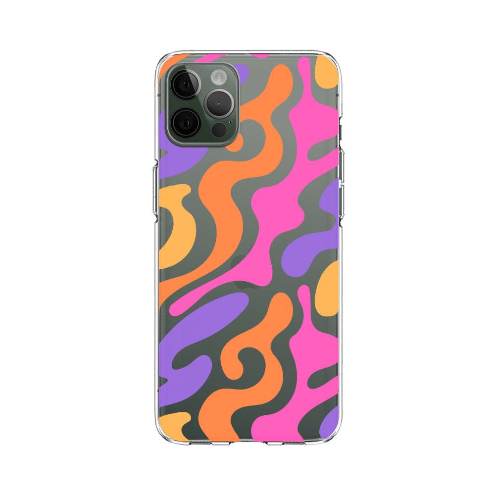 Colorful Line of Wave Clear Soft Case-Oxvistore