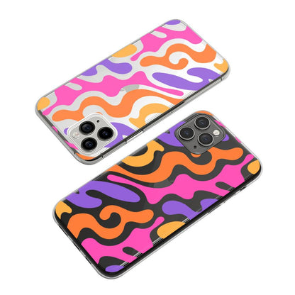Colorful Line of Wave Clear Soft Case-Oxvistore