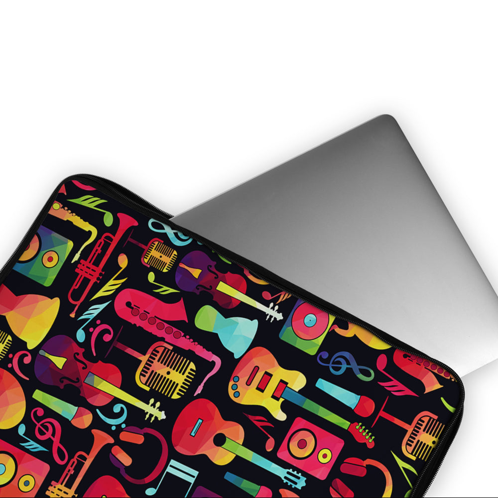 Colorful Musical Instruments Laptop Sleeve Protective Cover