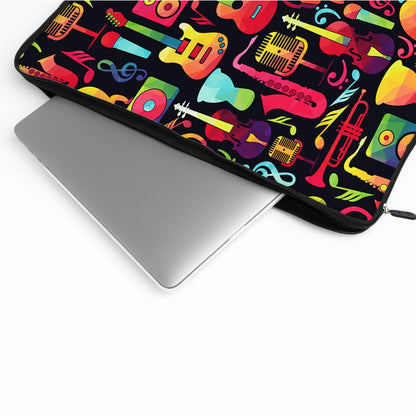 Colorful Musical Instruments Laptop Sleeve Protective Cover