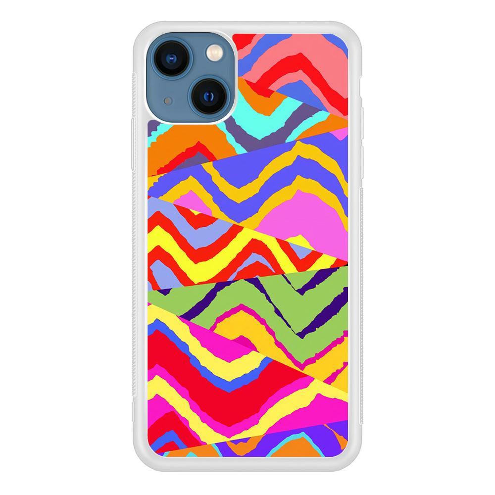 Colour Layer Triangular Waves iPhone 13 Case-Oxvistore