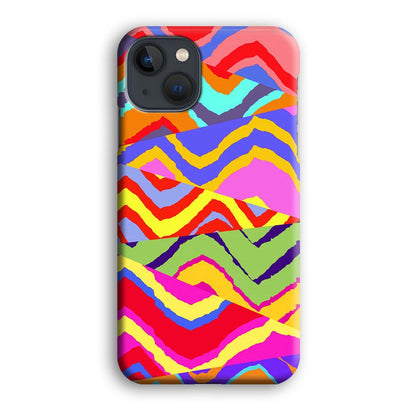 Colour Layer Triangular Waves iPhone 13 Case-Oxvistore