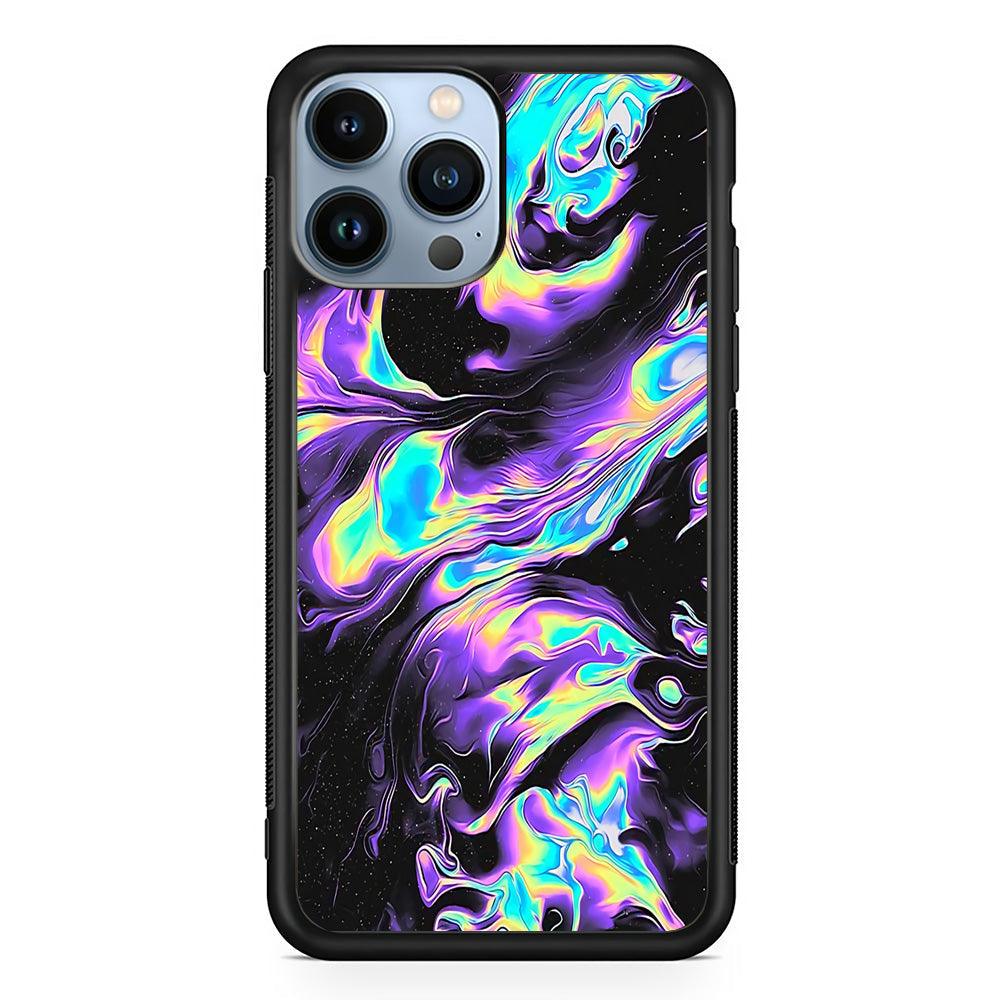 Colour Twisted Gradation iPhone 14 Pro Case-Rubber Black (2D Case)-Oxvistore