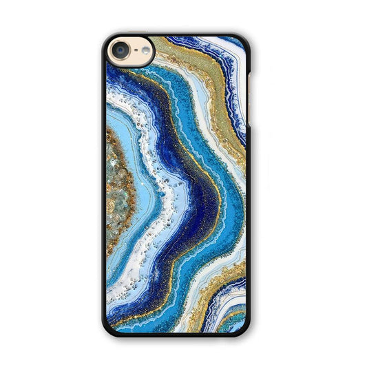 Colour Bluish Geodesic iPod Touch 6 Case-Plastic Black (2D Case)-Oxvistore