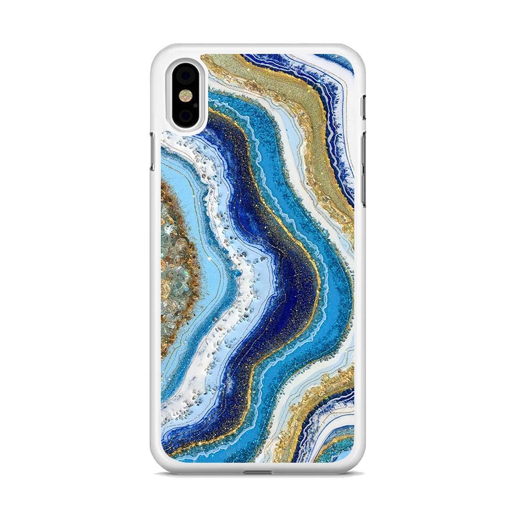 Colour Bluish Geodesic iPhone X Case-Oxvistore