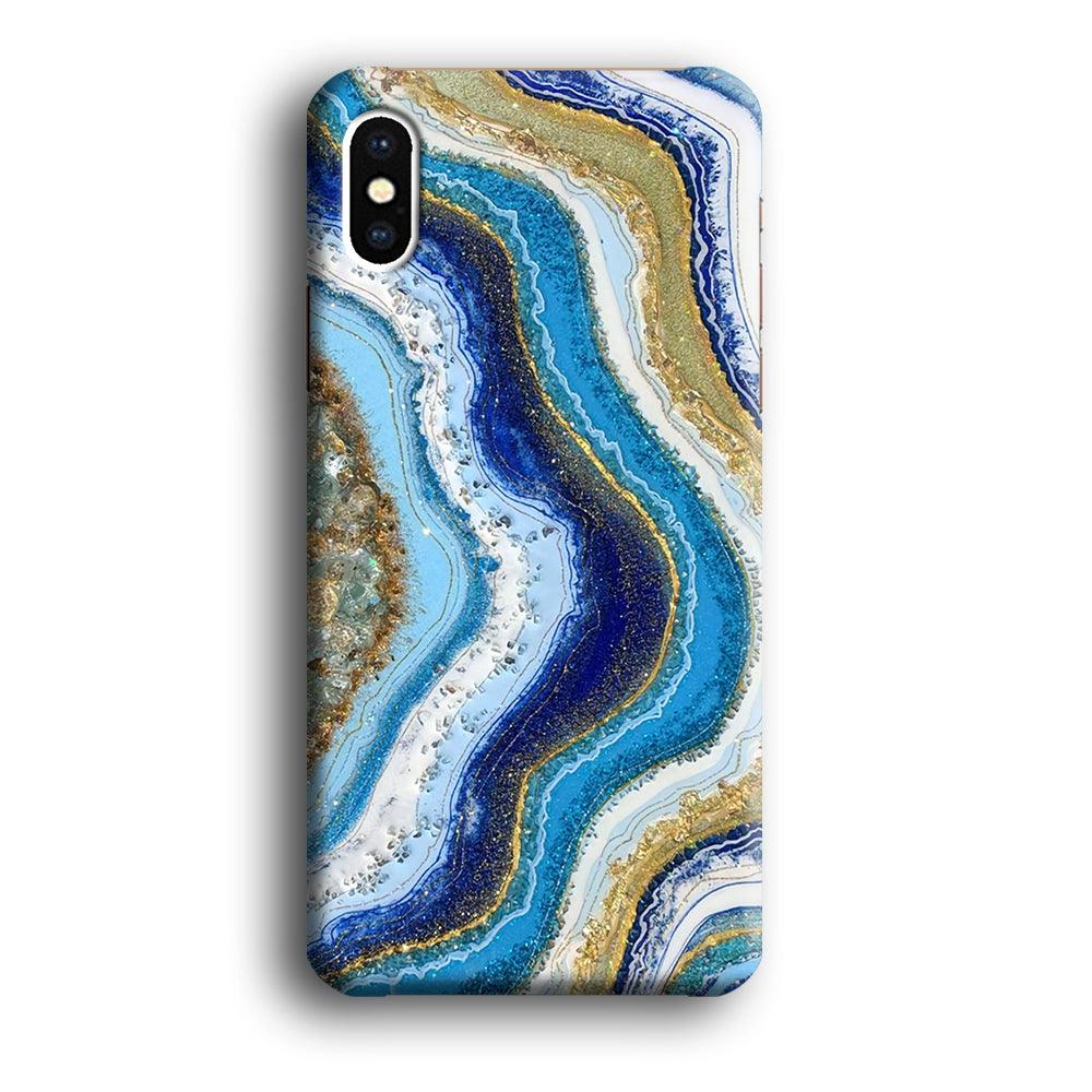 Colour Bluish Geodesic iPhone X Case-Oxvistore