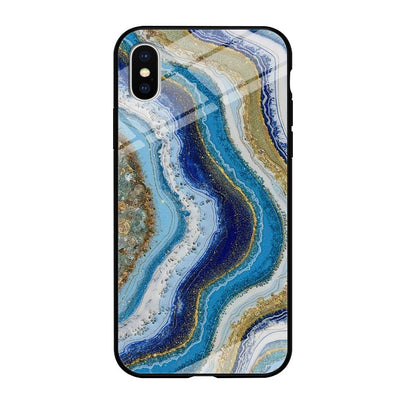 Colour Bluish Geodesic iPhone X Case-Oxvistore