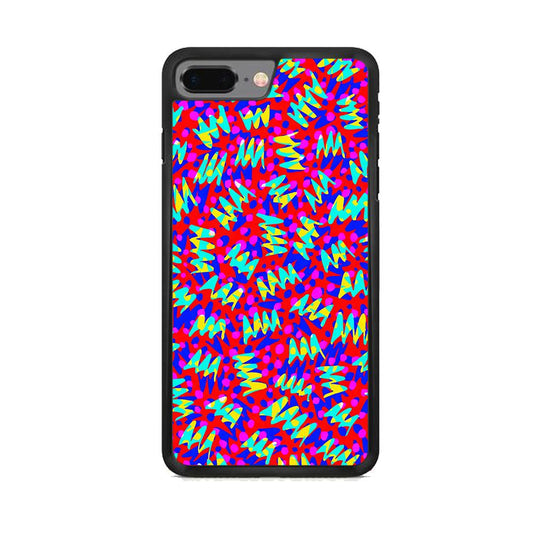 Colour Layer Red Glowing iPhone 8 Plus Case-Rubber White (2D Case)-Oxvistore
