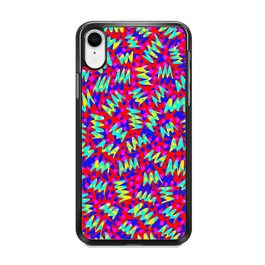 Colour Layer Red Glowing iPhone XR Case-Rubber White (2D Case)-Oxvistore