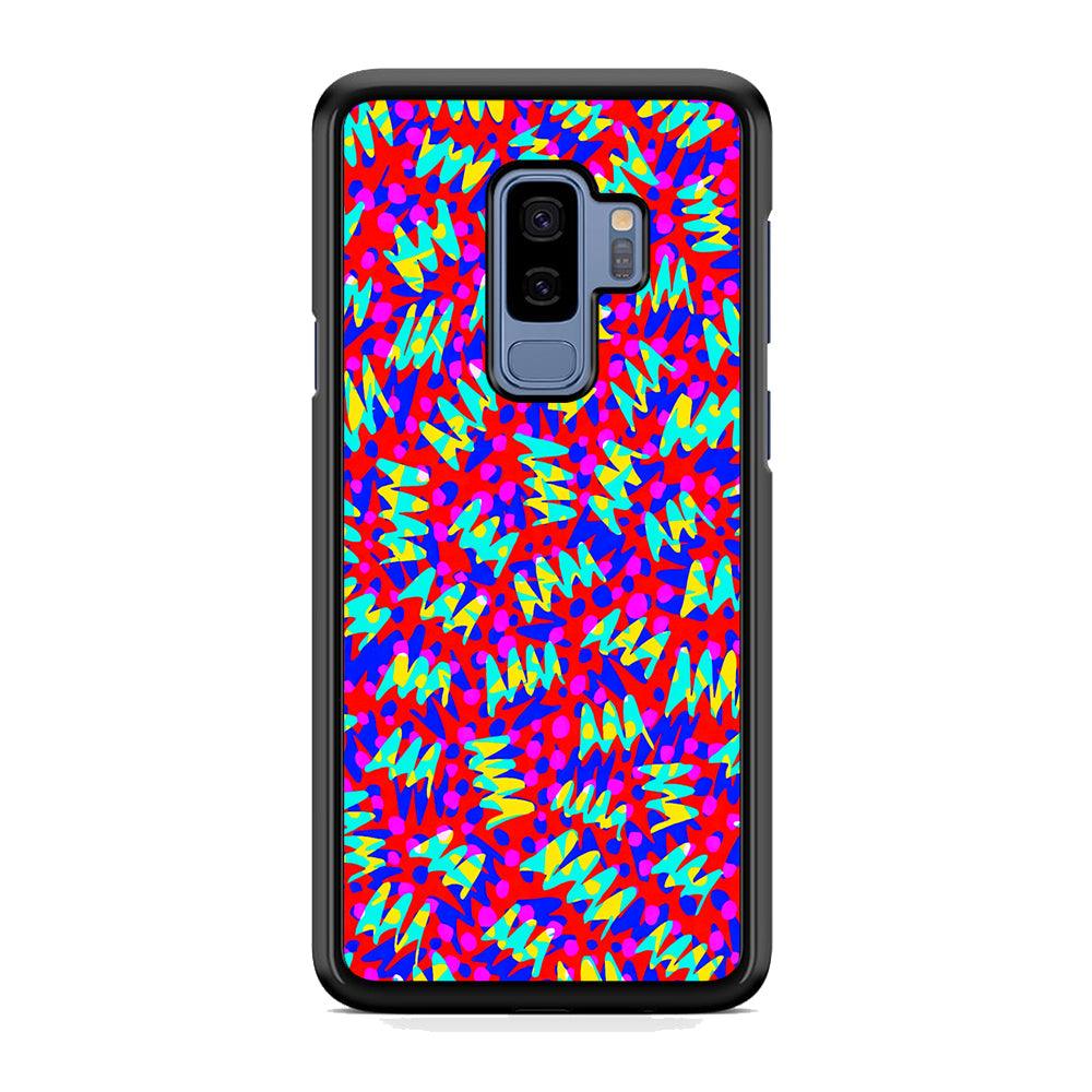Colour Layer Red Glowing Samsung Galaxy S9 Plus Case-Rubber Black (2D Case)-Oxvistore