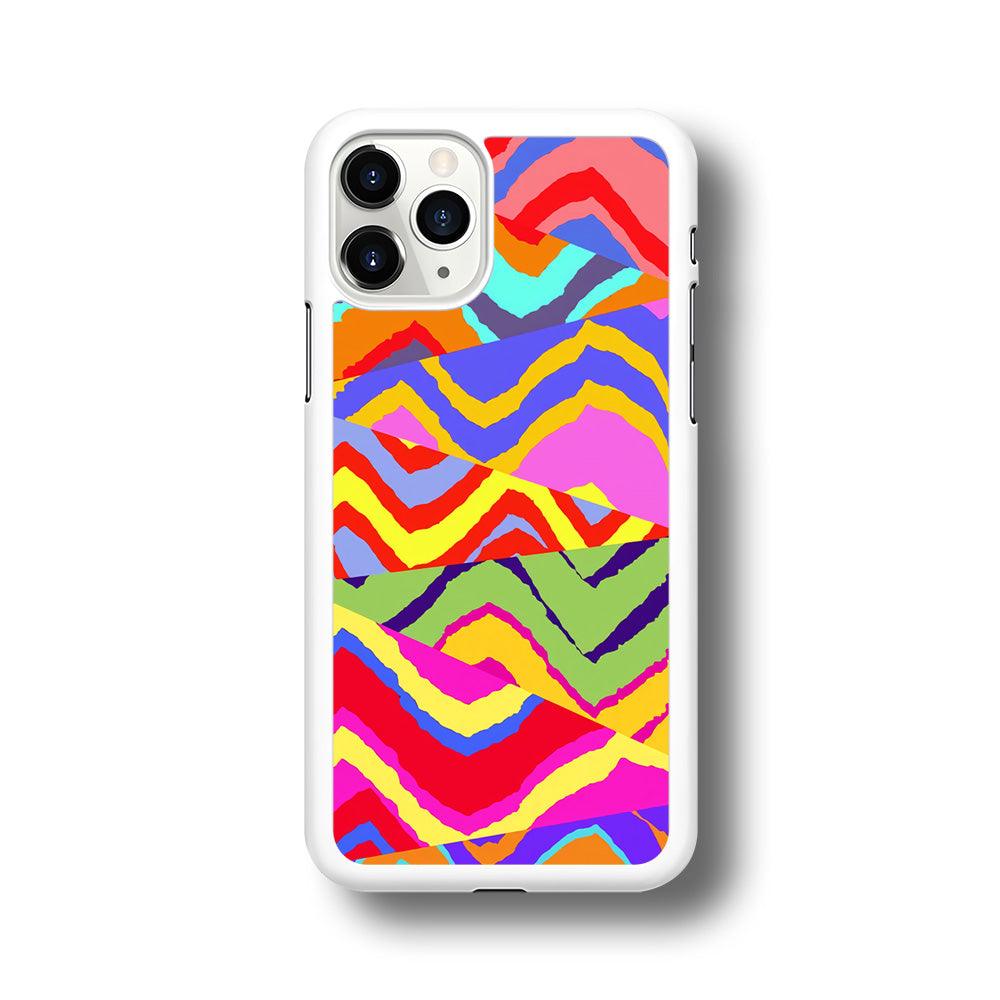 Colour Layer Triangular Waves iPhone 11 Pro Max Case-Oxvistore