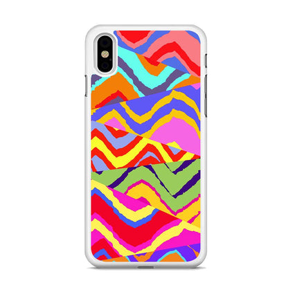 Colour Layer Triangular Waves iPhone X Case-Oxvistore