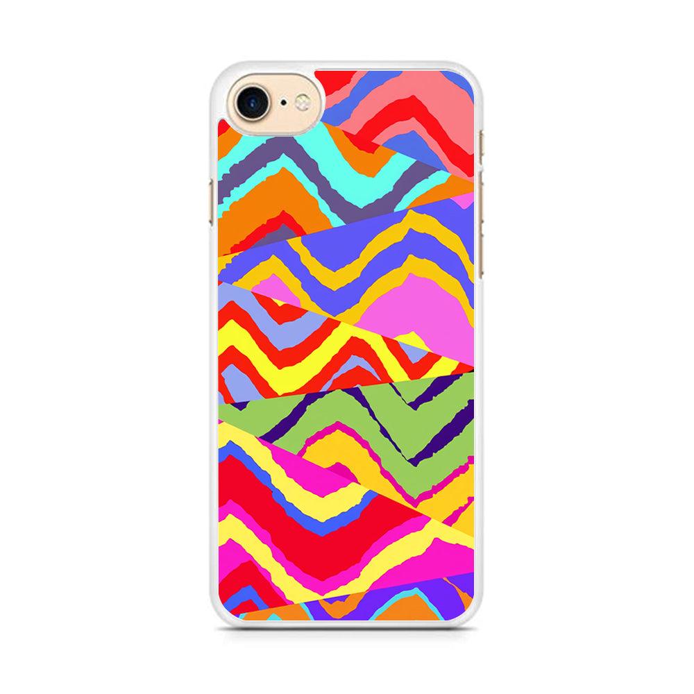 Colour Layer Triangular Waves iPhone 8 Case-Oxvistore