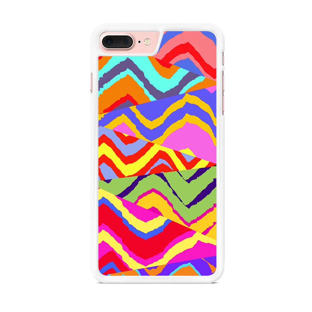 Colour Layer Triangular Waves iPhone 7 Plus Case-Oxvistore