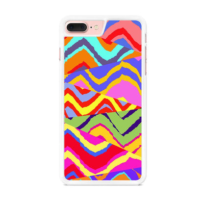 Colour Layer Triangular Waves iPhone 7 Plus Case-Oxvistore