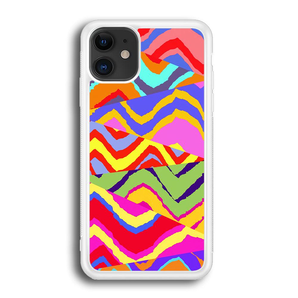 Colour Layer Triangular Waves iPhone 12 Case-Oxvistore