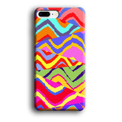 Colour Layer Triangular Waves iPhone 8 Plus Case-Oxvistore