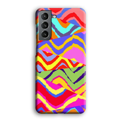 Colour Layer Triangular Waves Samsung Galaxy S21 Plus Case-Oxvistore