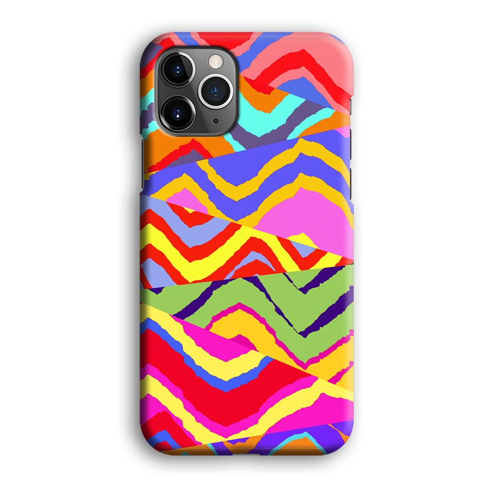 Colour Layer Triangular Waves iPhone 12 Pro Max Case-Oxvistore