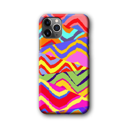 Colour Layer Triangular Waves iPhone 11 Pro Max Case-Oxvistore