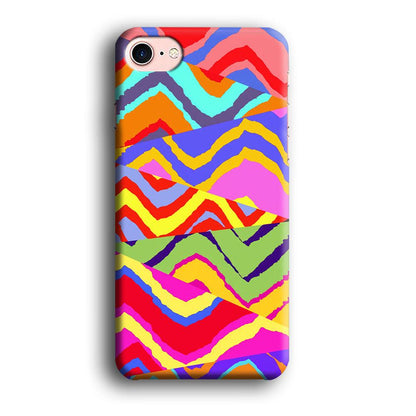 Colour Layer Triangular Waves iPhone 8 Case-Oxvistore