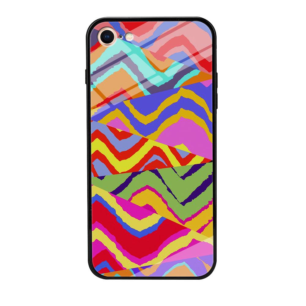 Colour Layer Triangular Waves iPhone 8 Case-Oxvistore