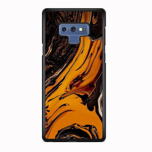 Colour Orange Current Samsung Galaxy Note 9 Case-Rubber White (2D Case)-Oxvistore