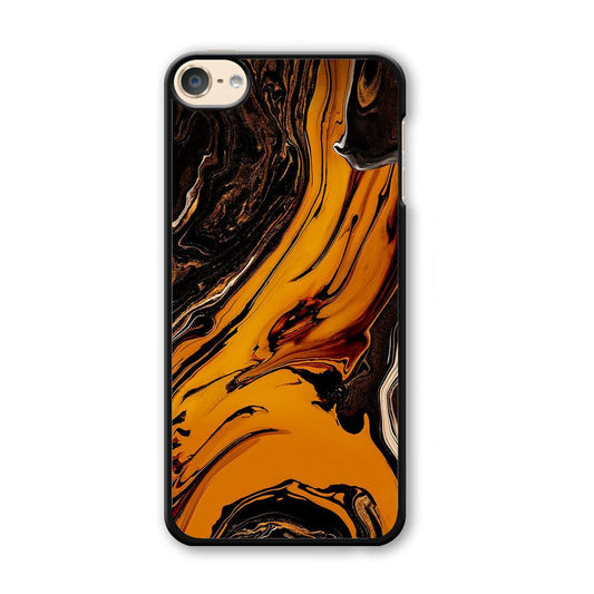 Colour Orange Current iPod Touch 6 Case-Plastic White (2D Case)-Oxvistore