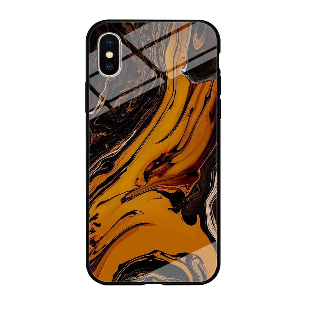 Colour Orange Current iPhone X Case-Oxvistore