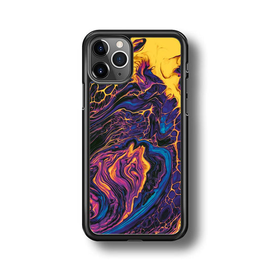 Colour Spread of Cell iPhone 11 Pro Case-Rubber Black (2D Case)-Oxvistore