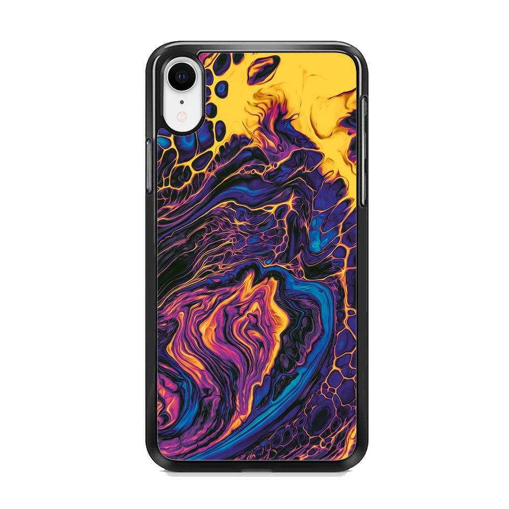 Colour Spread of Cell iPhone XR Case-Rubber Black (2D Case)-Oxvistore