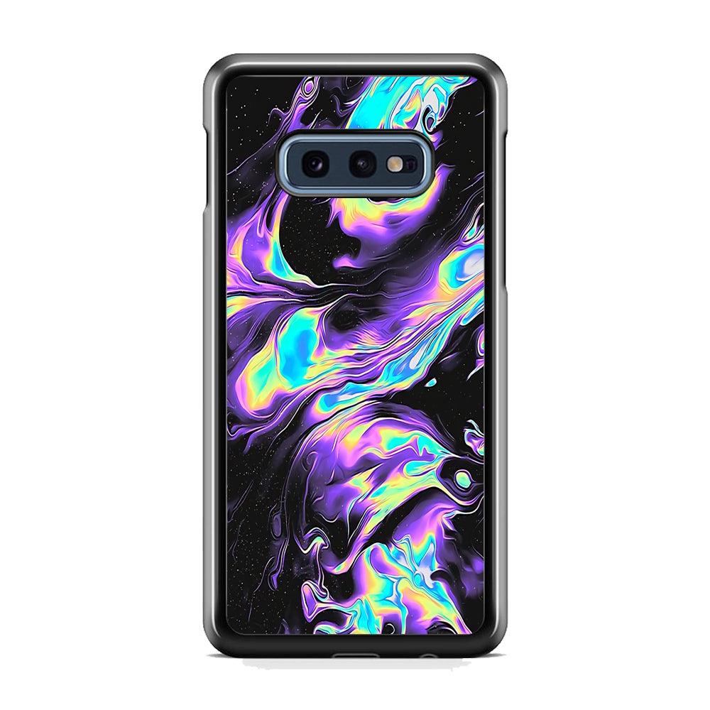 Colour Twisted Gradation Samsung Galaxy S10E Case-Rubber White (2D Case)-Oxvistore
