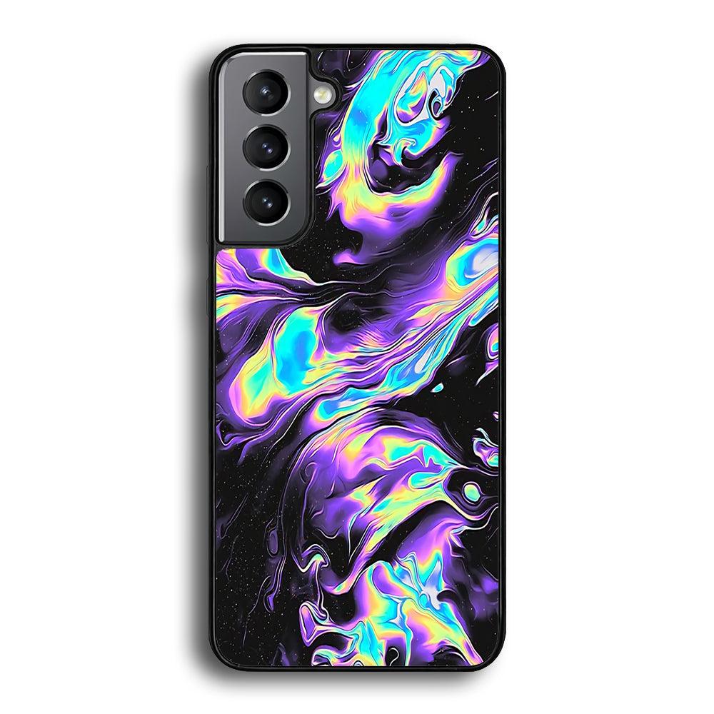 Colour Twisted Gradation Samsung Galaxy S23 Case-Rubber Black (2D Case)-Oxvistore