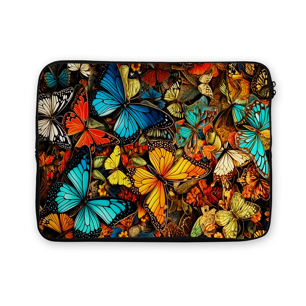 Colourful Collage Butterflies Laptop Sleeve Protective Cover