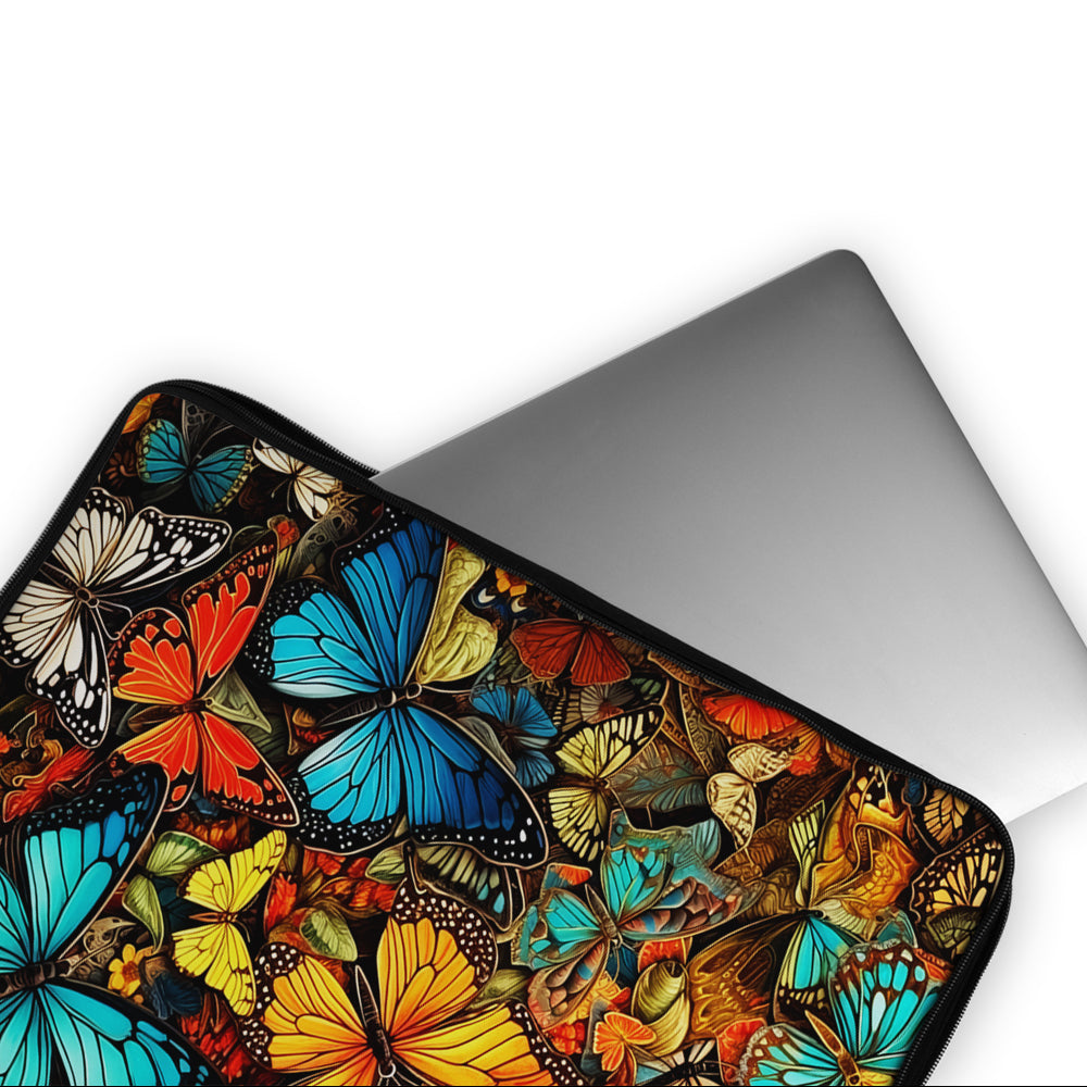 Colourful Collage Butterflies Laptop Sleeve Protective Cover