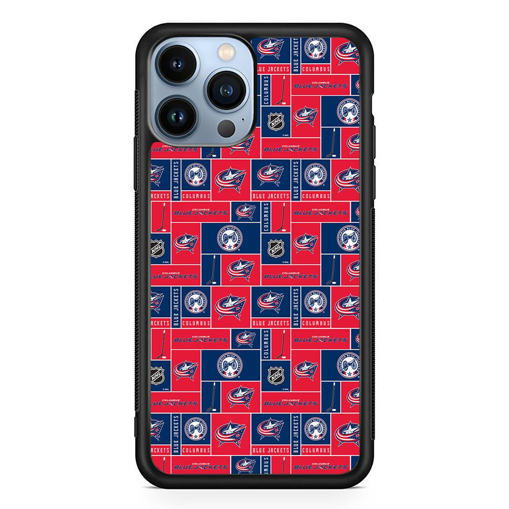 Columbus Blue Jackets Pattern 2D Rubber Phone Case-Black-Oxvistore