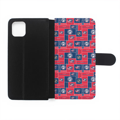 Columbus Blue Jackets Pattern Flip Wallet Phone Case