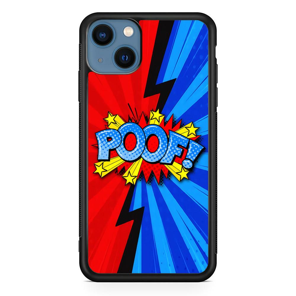 Comic Poof Icon iPhone 15 Case-Rubber Black (2D Case)-Oxvistore