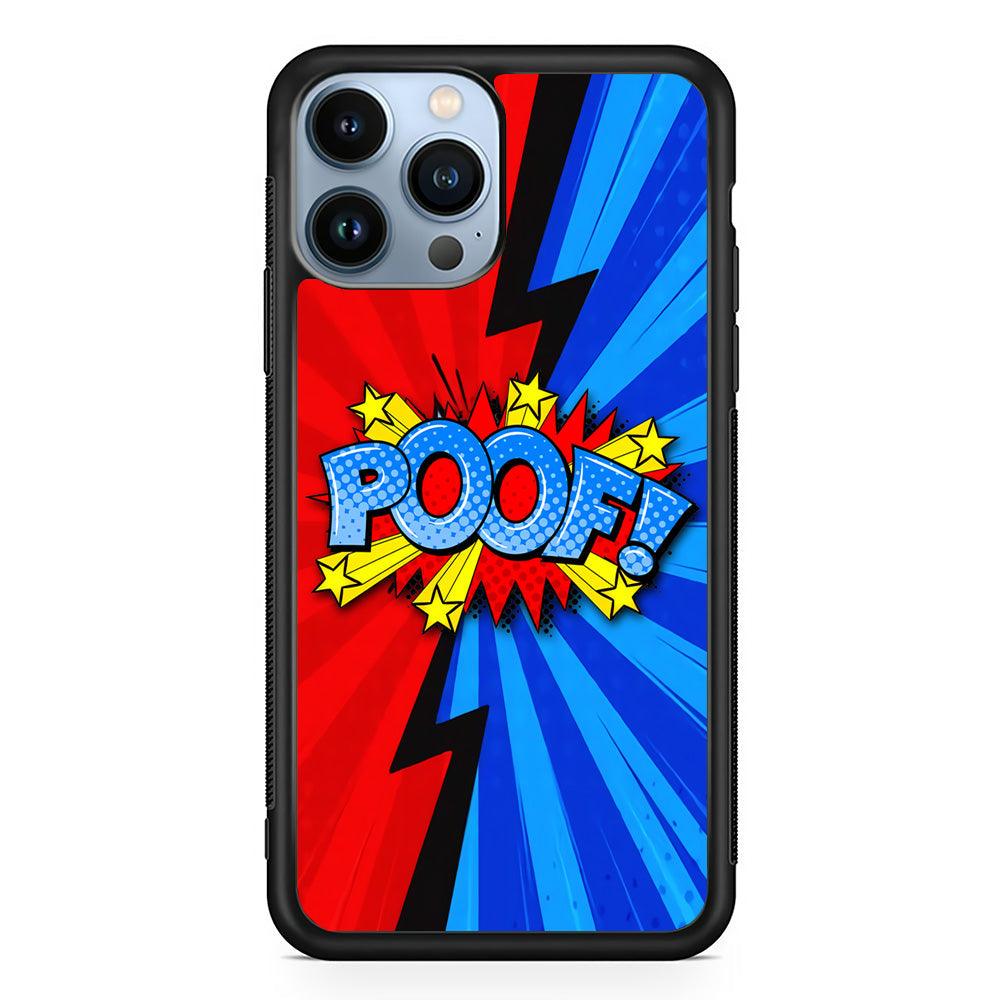 Comic Poof Icon iPhone 14 Pro Case-Rubber White (2D Case)-Oxvistore